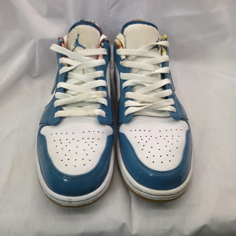 Jordan Blue and White Athletic Shoes 12